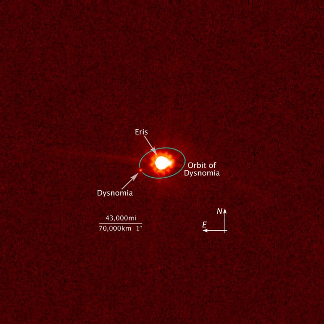 Hubble view of Eris and Dysnomia