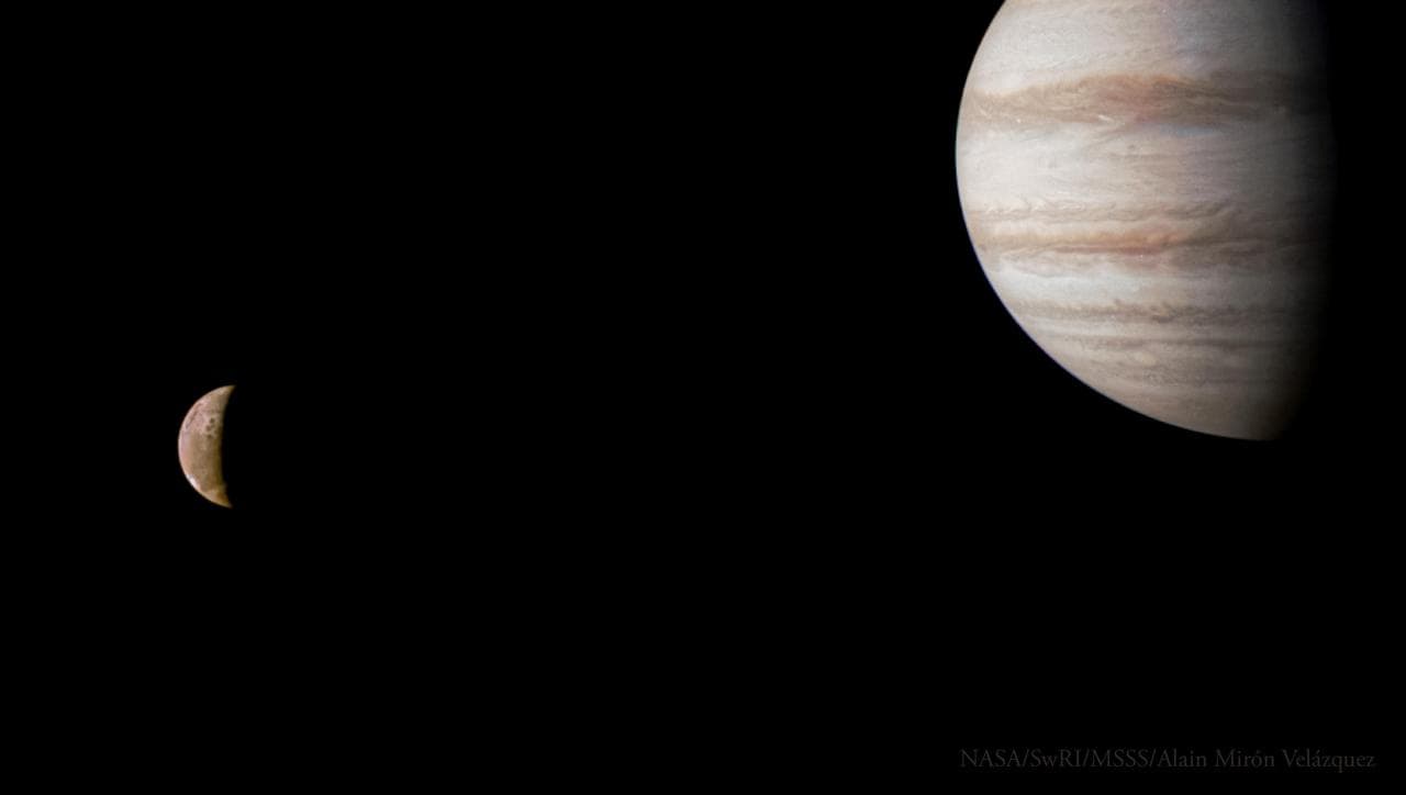 Jupiter and Io Together - Jupiter